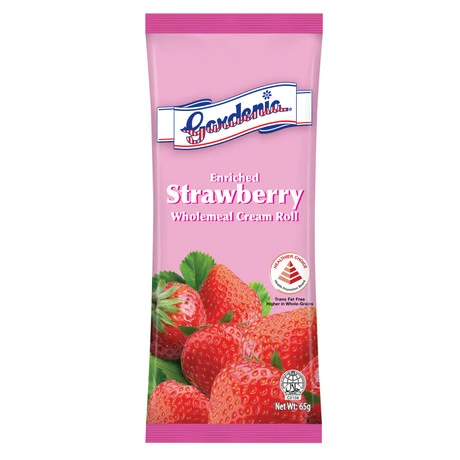 Enriched Strawberry Wholemeal Cream Roll