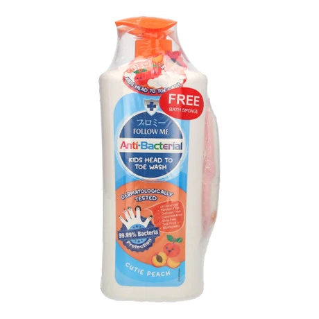 Kids Head To Toe Wash - Cutie Peach (Free Bath Sponge)