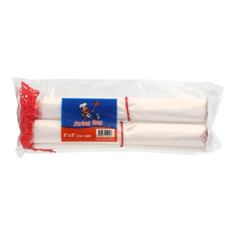 String Plastic Bag - 8" x 8"