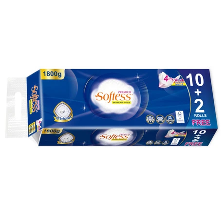 100% Pure Virgin Pulp Bathroom Tissue 4 Ply