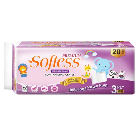 100% Pure Virgin Pulp Bathroom Tissue 3 Ply (Safari)