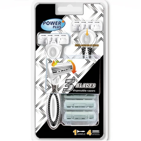 3 Blades Disposable Razors + Refill