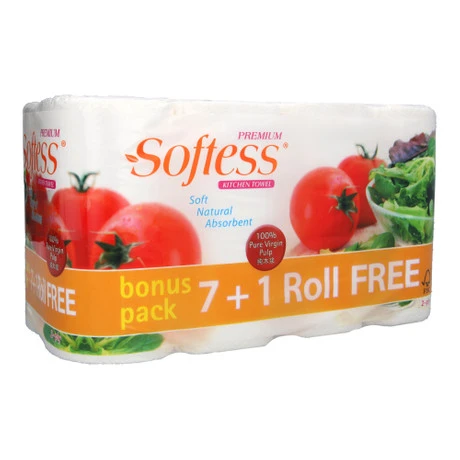 Premium Pure Virgin Pulp 2Ply Kitchen Towel 7+1 Bonus Pack