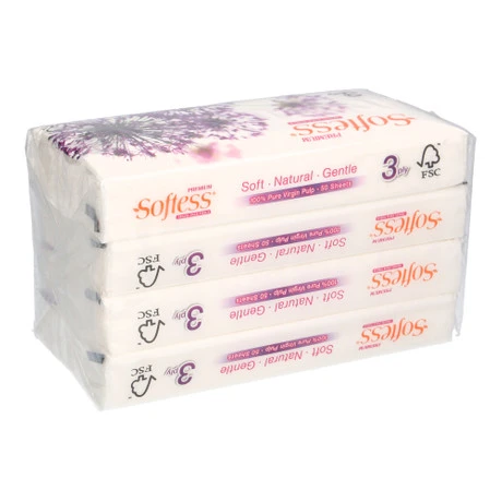 Premium Pure Virgin Pulp 3Ply Travel Pack Tissue