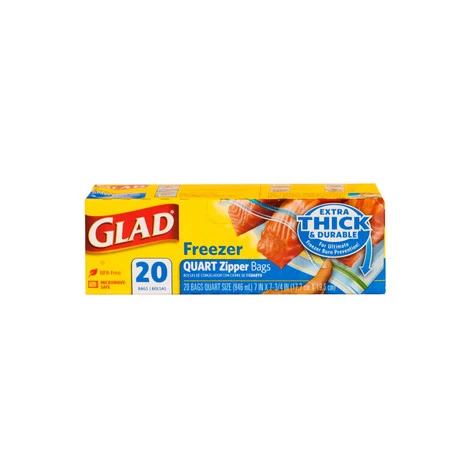 Zipper Bags - Freezer Quart (17.7 x 19.6 cm)