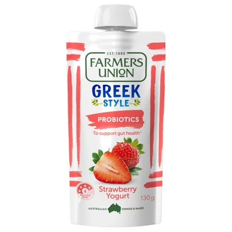 Greek Style Strawberry Pouch Yogurt
