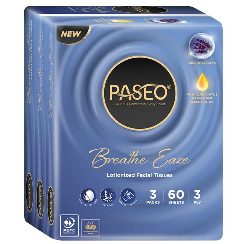 Breathe Eaze Lotionized Facial Tissue 3 Ply