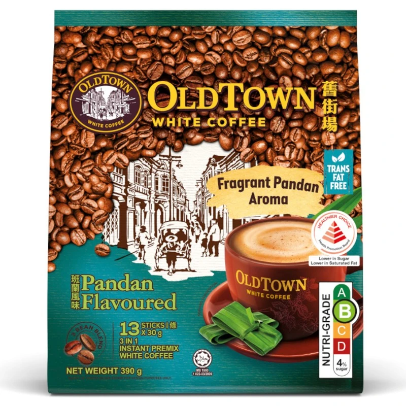 3 In 1 White Coffee Pandan Flavoured